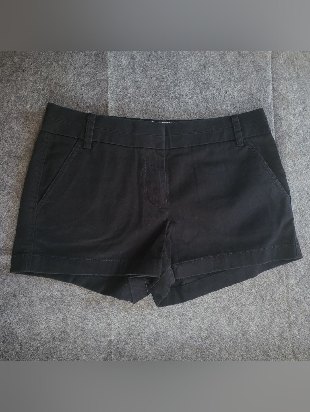 J.Crew Chino Shorts womens Size 4 Navy Blue Casual Cotton Flat Front